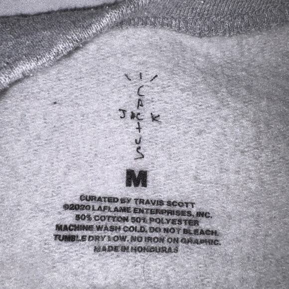 Travis Scott x CPFM xMcDonald’s Gray Crewneck Sweatshirt Sz Med Cropped RARE EUC - Picture 5 of 7